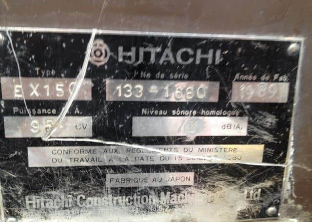 Hitachi EX150-1 Crawler Excavator, photo 5